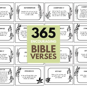 365 Printable Bible Verses for Daily Inspiration, Bible Verse Cards ...
