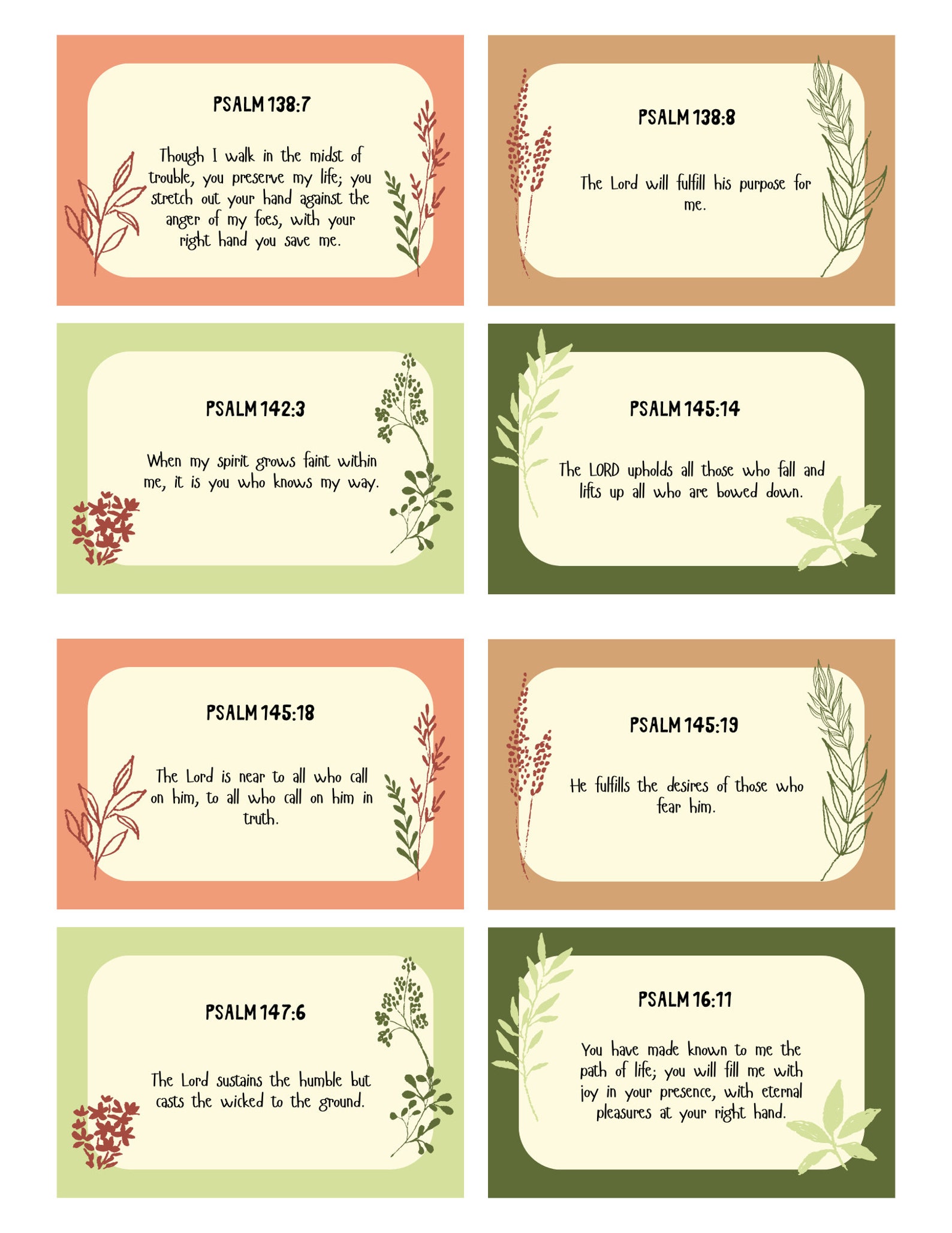 365 Printable Bible Verses for Daily Inspiration, Bible Verse Cards ...