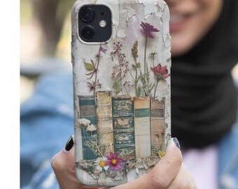 Book phone case, bookish vintage theme phone case, custom book lover gift, classic literary phone case, iphone 15 phone case, custom