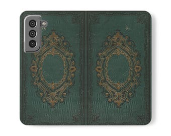 Portafoglio per telefono a forma di libro vintage - Custodie a libro, cover per iPhone a forma di libro, custodia tascabile retrò a forma di libro, astuccio per telefono letterario, supporto per telefono a forma di libro antico