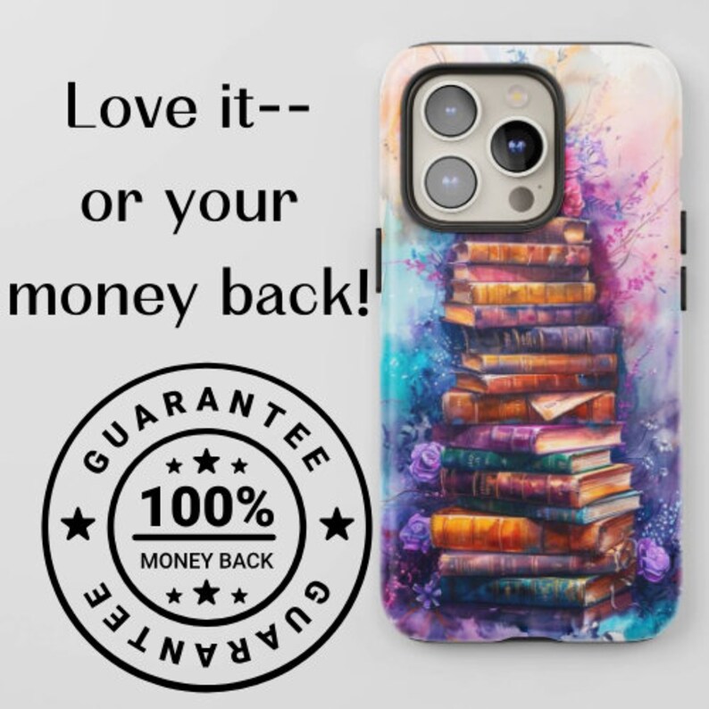 Book phone case, bookish vintage theme phone case, custom book lover gift, classic literary phone case, iPhone 15 phone case, custom image 6