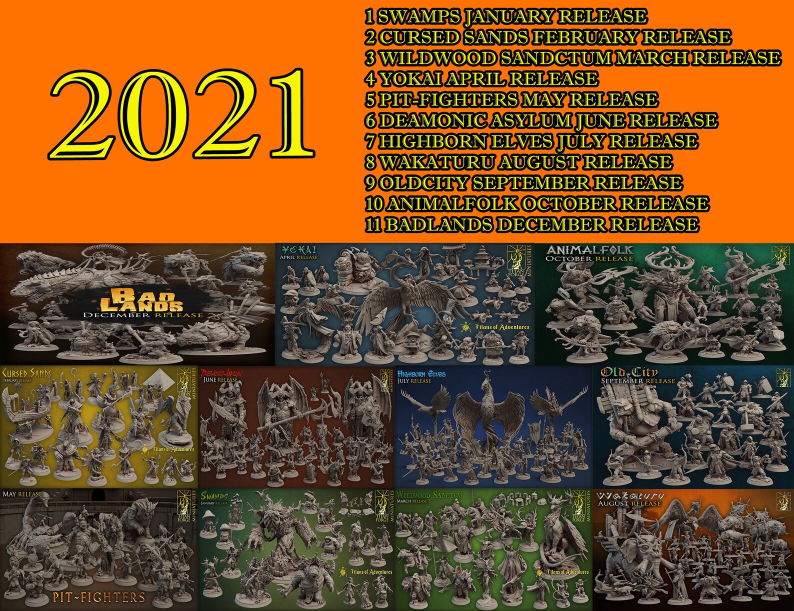 Titan Big Releases Pack Miniatures Pack Tabletop Etsy Canada