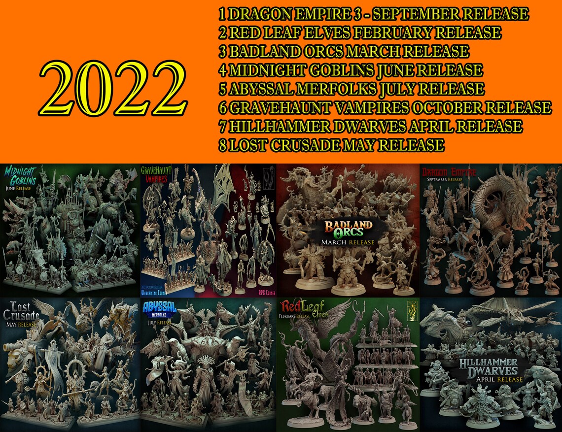 Titan Big Releases Pack Miniatures Pack Tabletop Etsy Canada