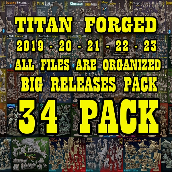 Titan Forge Big Releases Pack Miniatures Pack | Tabletop Miniatures | RPG Miniatures | DnD Miniatures Pack | stl