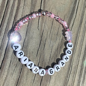 Ariana Grande Beaded Bracelet, Heart and Bear