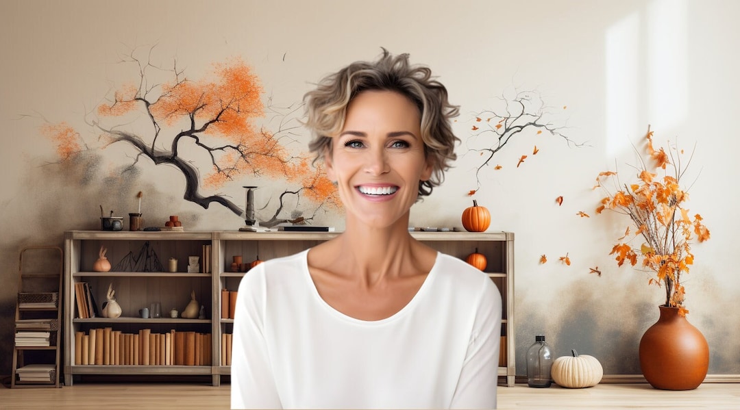 Set of 6 Fall Zoom Backgrounds Autumn Bookshelf - Etsy