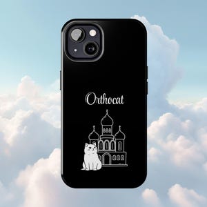 Orthocat Tough iPhone Case : A Purrfect Companion, Cute Christian Gift, Orthodox Christian Church Cat Lover Phone Case Faith