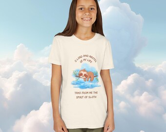 Sloth Quote Youth Tee: Orthodox Christian Kids T-Shirt