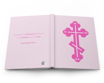 Orthodox Cross Journal: Saint Seraphim Quote, Matte Hardcover
