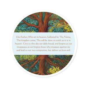 Sticker The Lord&#39;s Prayer Our Father Bible Verse Gift for Christian Laptop Stickers Religious Bible Journaling Stickers Christian Faith