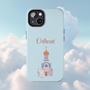 Orthocat Tough iPhone Case : A Purrfect Companion, Cute Christian Gift, Orthodox Christian Church Cat Lover Phone Case Faith