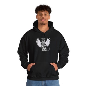 Cat Angel Hoodie: Unisex Cat Lover Memorial Sweatshirt