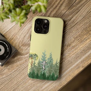 Orthodox Cross Forest Tough iPhone Case for Christian Gift Phone Case Faith Orthodox Christian Religious Case