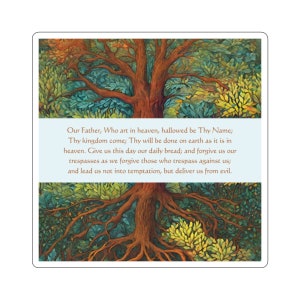 The Lord&#39;s Prayer Our Father Sticker Christian Gift Laptop Sticker Faith