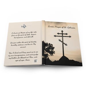 Lenten Prayer of St Ephraim Journal - Hardcover Journal Matte - Orthodox Christian Gift Journaling Prayer Journal for Lent Orthodox Prayer