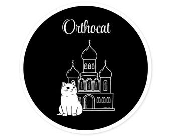 Pegatina de gato ortodoxo: regalo para los amantes de los gatos de la iglesia cristiana ortodoxa