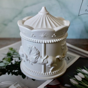Carousel Candle | Handmade Carousel Horse Candle Jar | Container Candle ...