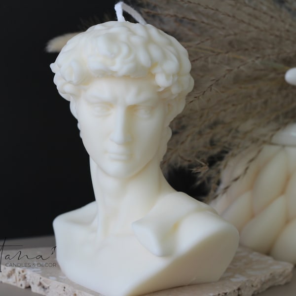 Large David Candle | David Bust Candle | Davis Statue | Shaped Candle | Sculptural Candle | Home Decor | House Warming gift | Roman Candle