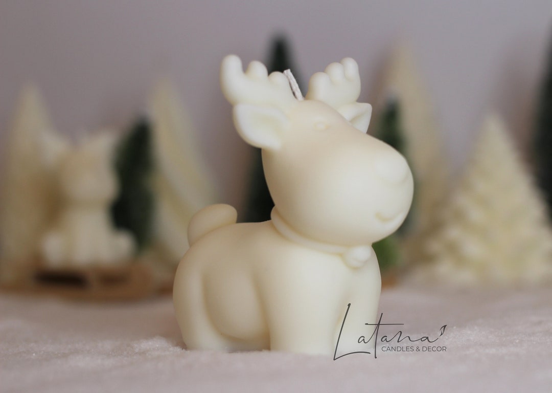 Rudolf Candle Reindeer Candle Elk Candle Christmas Candle Stocking