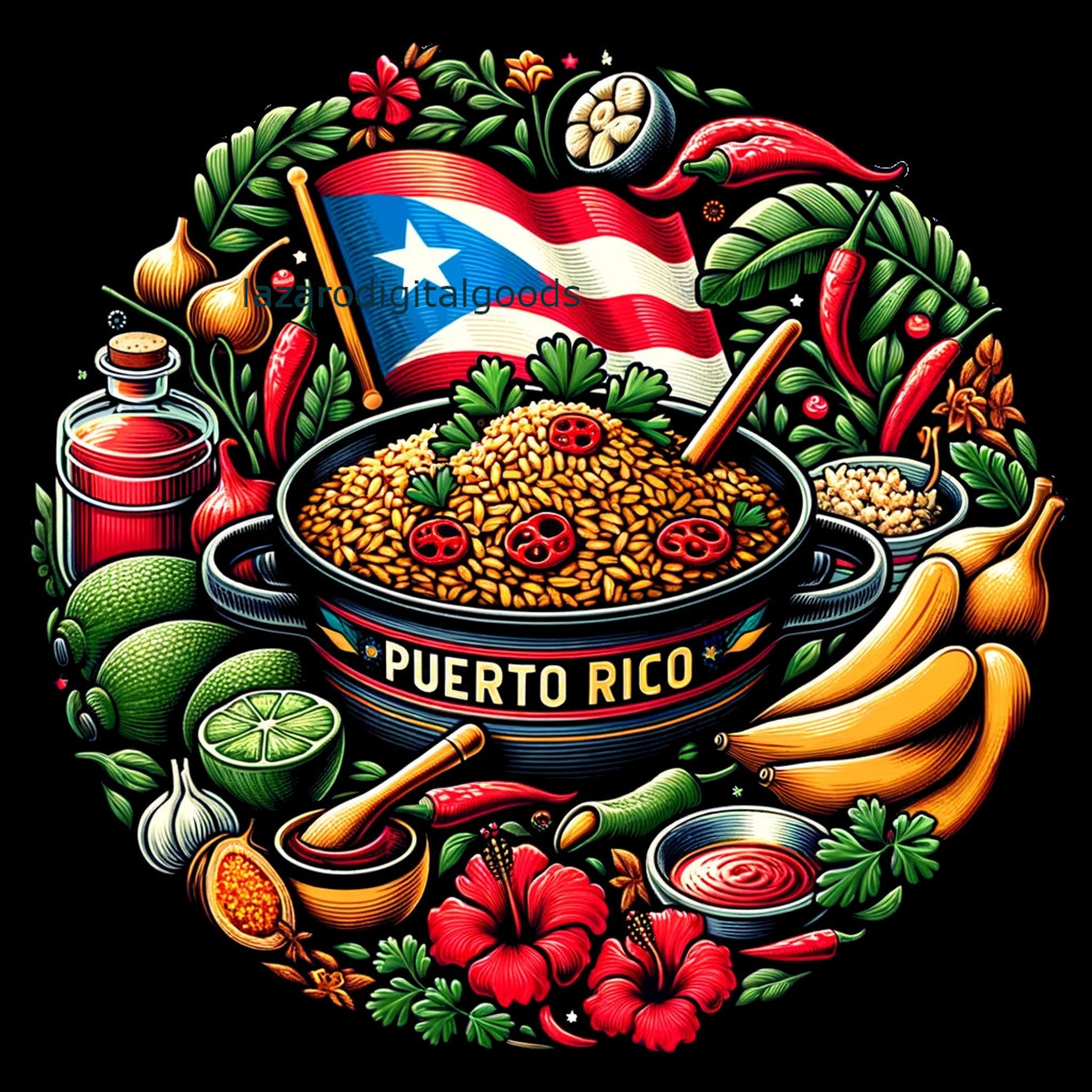 Puerto Rico Png Sublimation Design Download, Puerto Rico Png, Puerto ...