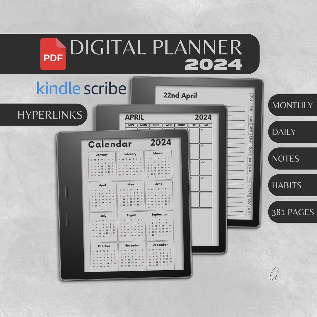 Digital Planner Kindle Scribe, Kindle Scribe Templates, Kindle Scribe