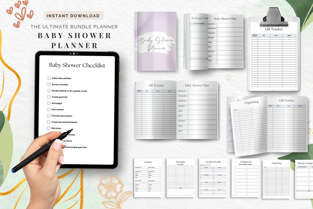 Personal Baby Shower Planner, the Baby Shower Planner,baby Shower