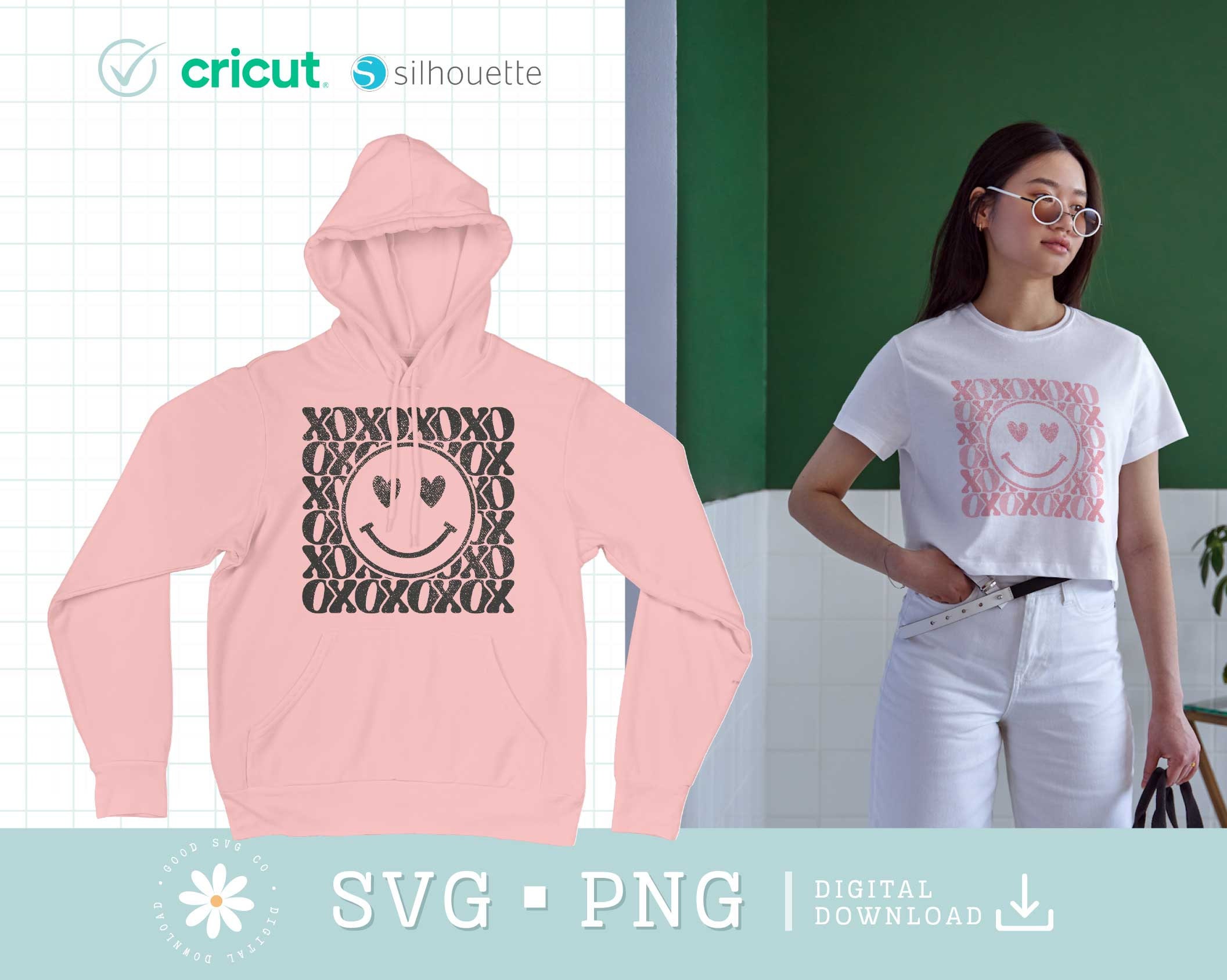 Xoxo Smiling Face Svg Png, Love Heart Svg, XOXO Svg, Valentine Clipart ...
