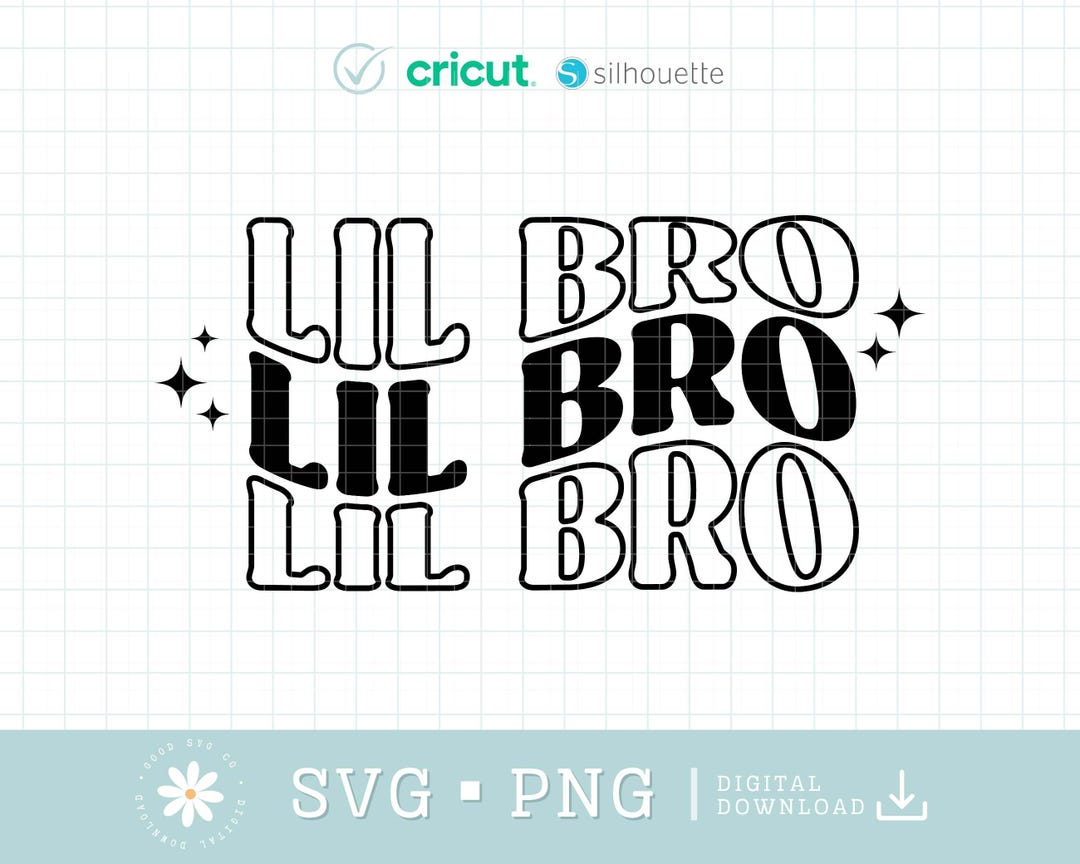 Little Brother Svg Png Lil Bro Svg Kids Svg Baby Announcement Svg