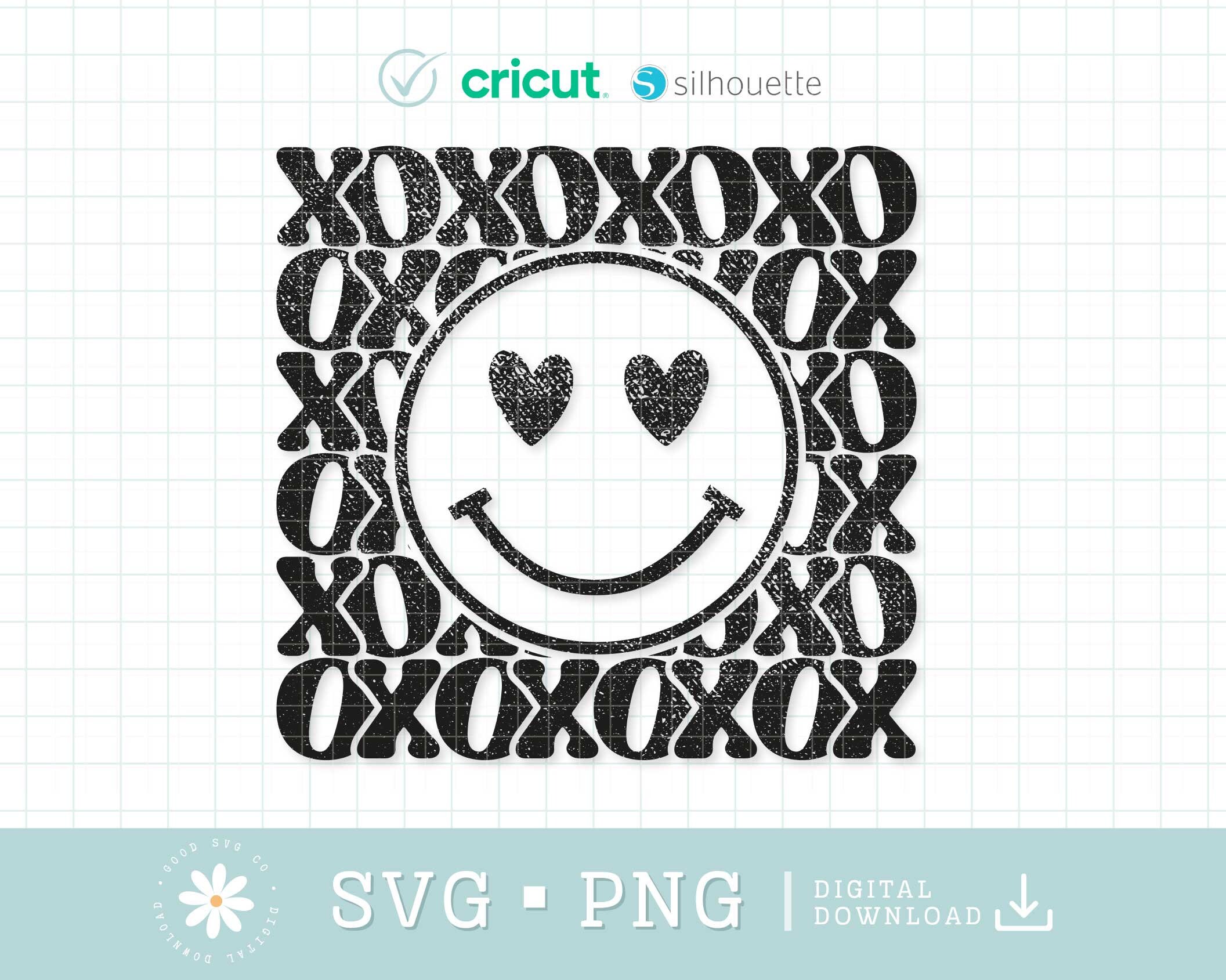 Xoxo Smiling Face Svg Png, Love Heart Svg, XOXO Svg, Valentine Clipart ...