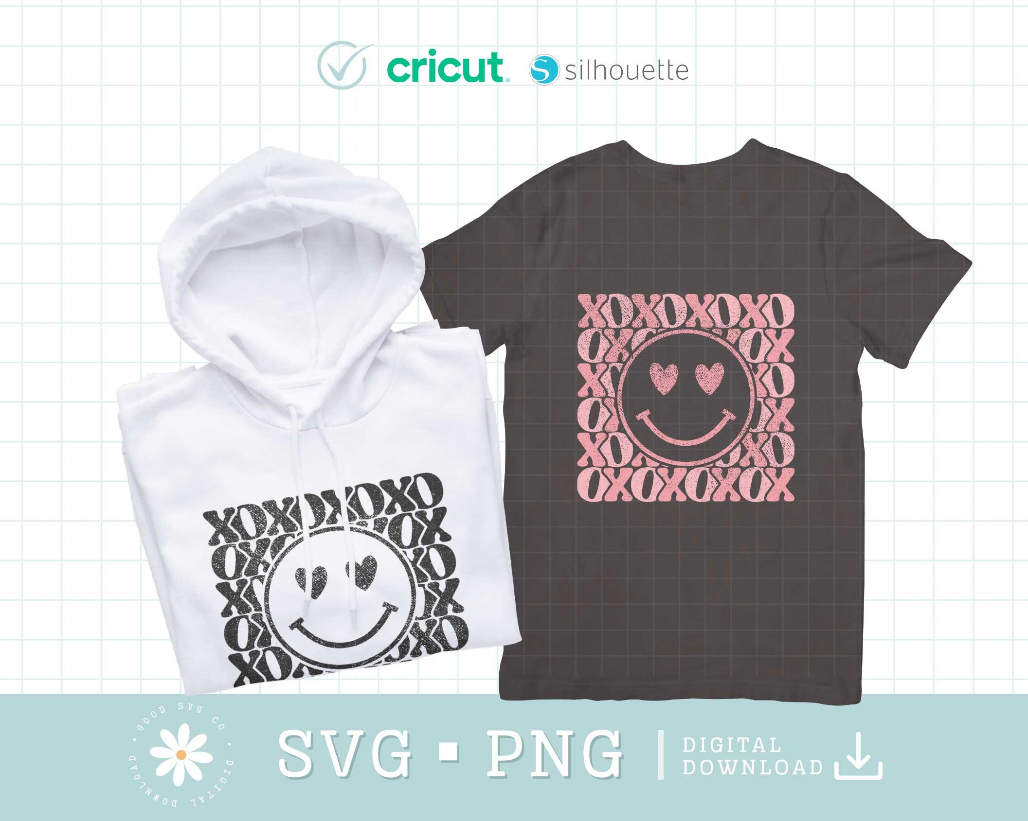 Xoxo Smiling Face Svg Png, Love Heart Svg, XOXO Svg, Valentine Clipart ...