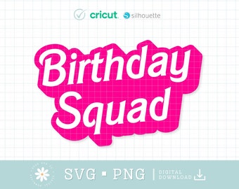 Birthday Squad Svg Png, Birthday Squad Party, Dolly Birthday Shirt, Princess Babe Girl, Pink princess, Pink Girly Party, Cricut Silhouette