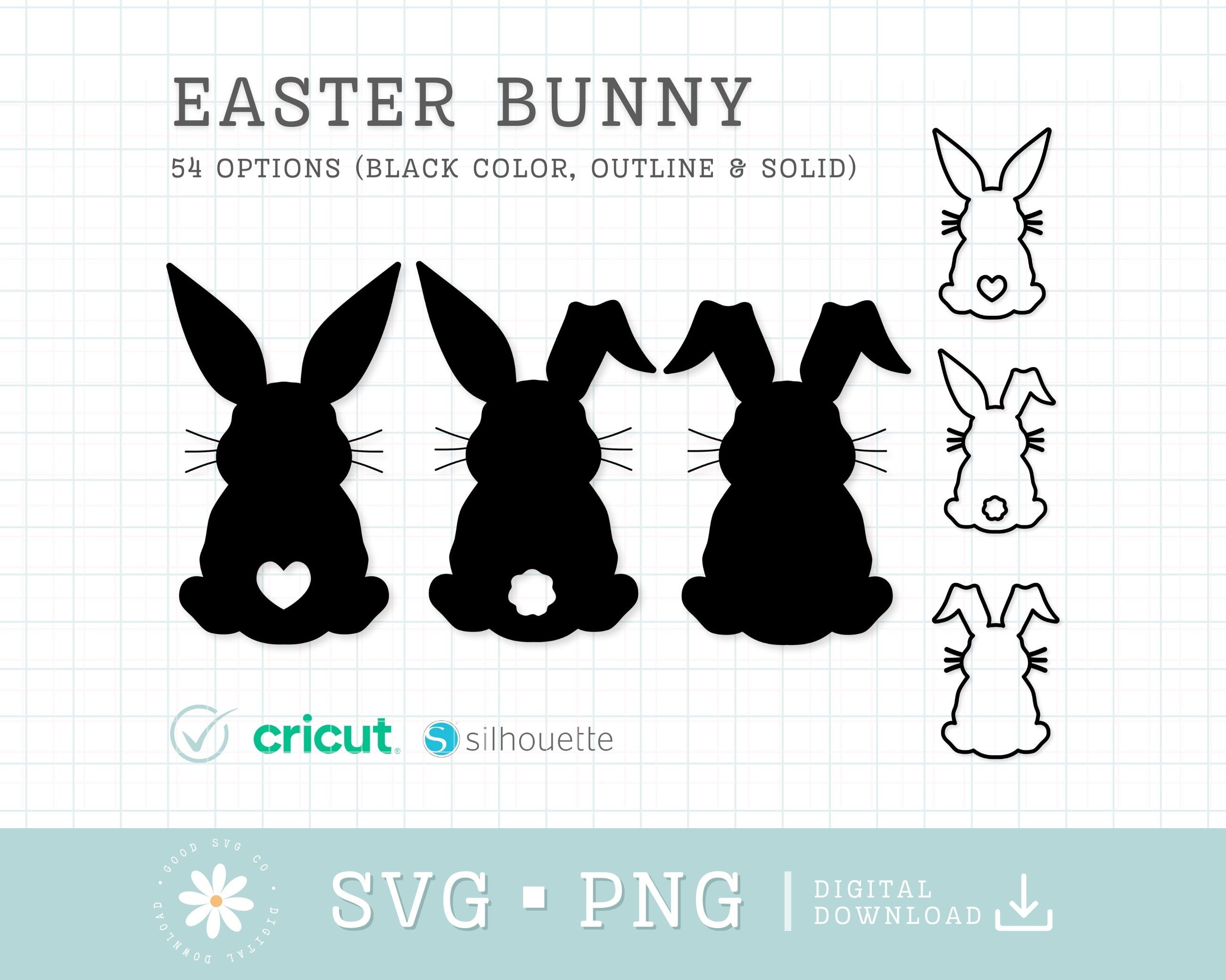 Easter Bunny SVG PNG, Bunny SVG, Rabbit Silhouette Svg, Rabbit Svg ...