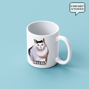 Ceramic Huh Cat Meme Mug 11oz