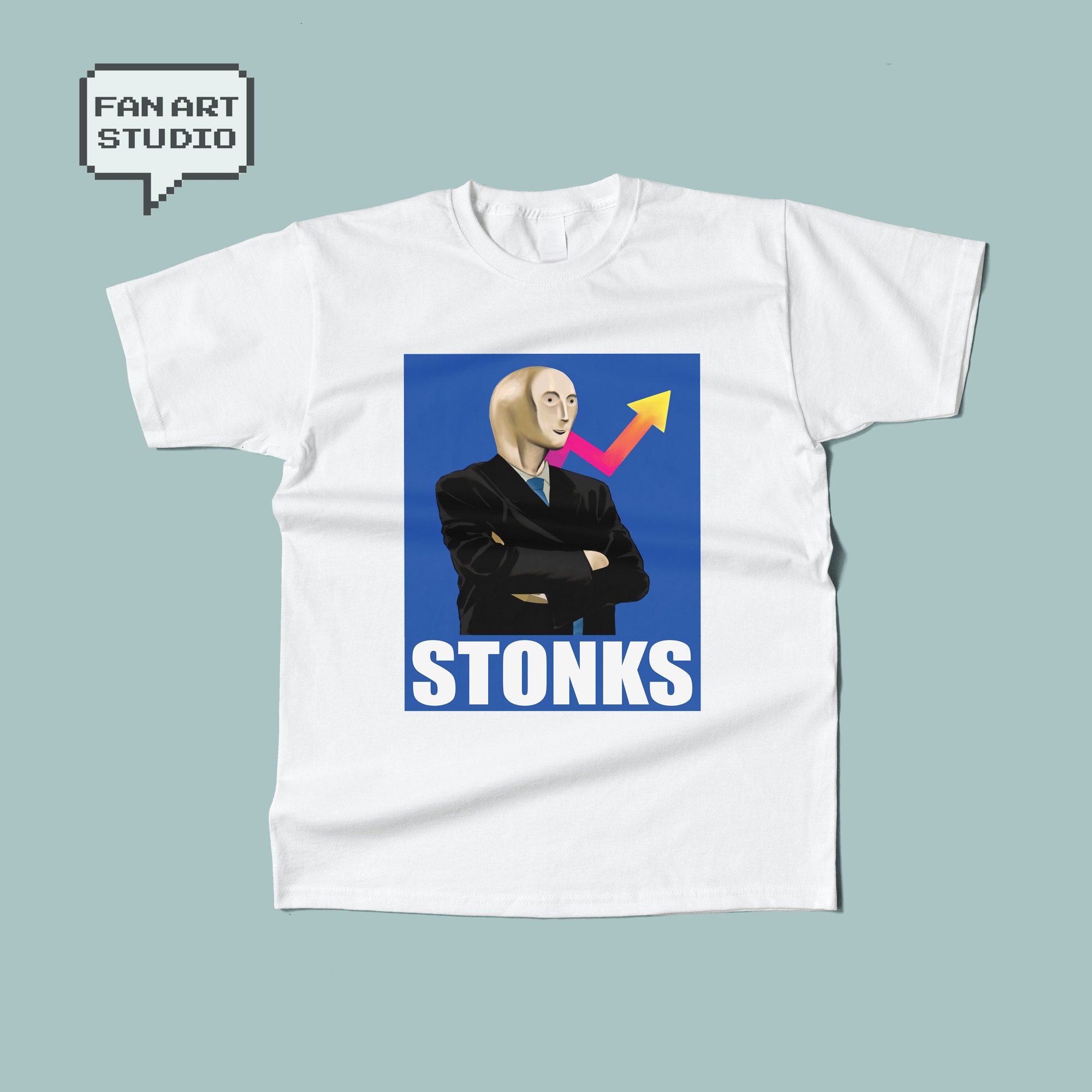 Stonks Meme T-Shirt - Hilarious Stock Market Humor Tee for Financial Enthusiasts and Meme Lovers