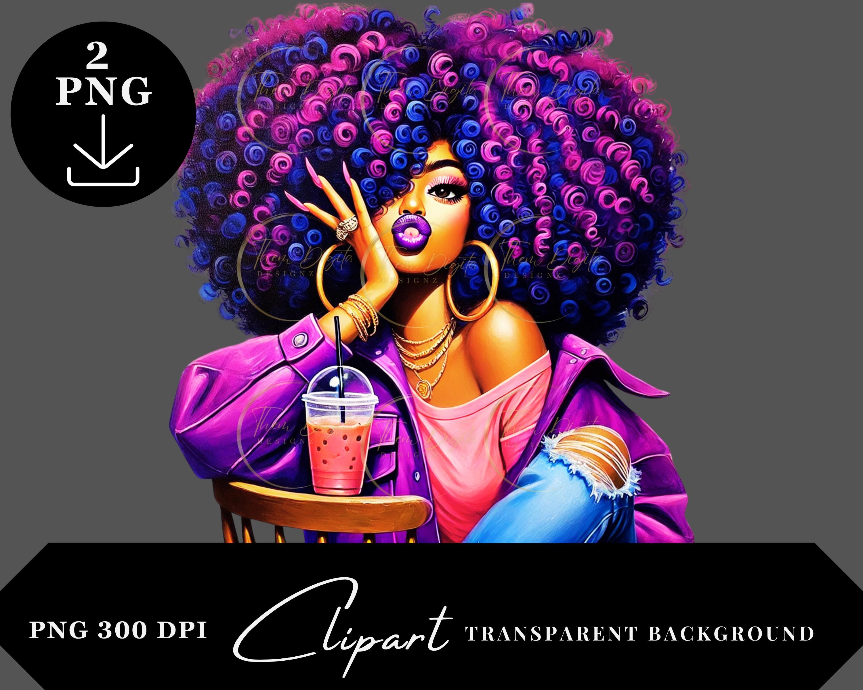 Purple Afro Wall Art - Etsy, image size:3000x2400