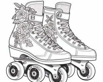 Rockin' Roller Skates Coloring Page