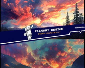 40 Beautiful Images of Mountain Landscapes, Ideal for Any Type of Project: High Quality, Low Weight, Artistic, Unique, and Various Styles