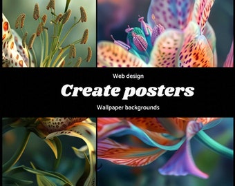 40 Beautiful Images of Exotic Flowers, Ideal for Any Type of Project: High Quality, Low Weight, Artistic, Unique, and Various Styles