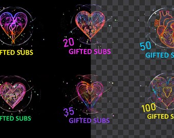 Paquete de ALERTAS  Twitch Stinger - Corazones 6 Opciones / Twitch, OBS, Stream Assets, 60 FPS 1920 x1080 Profesional y Optimizado