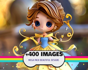 Princesas Pequeñas: Encanto de Juguetes y Caricatura - Colección de 400 Imágenes JPG (2000x2000)