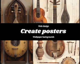 40 Beautiful Images of Ancient Instruments, Ideal for Any Type of Project: High Quality, Low Weight, Artistic, Unique, and Various Styles