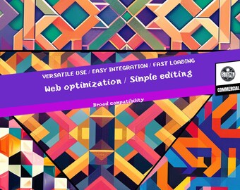 40 Beautiful Images of Geometric Patterns, Ideal for Any Type of Project: High Quality, Low Weight, Artistic, Unique, and Various Styles
