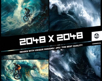 40 Beautiful Images of Biking and Surfing, Ideal for Any Type of Project: High Quality, Low Weight, Artistic, Unique, and Various Styles