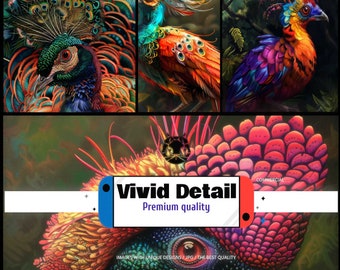 40 Beautiful Images of Exotic Birds, Ideal for Any Type of Project: High Quality, Low Weight, Artistic, Unique, and Various Styles