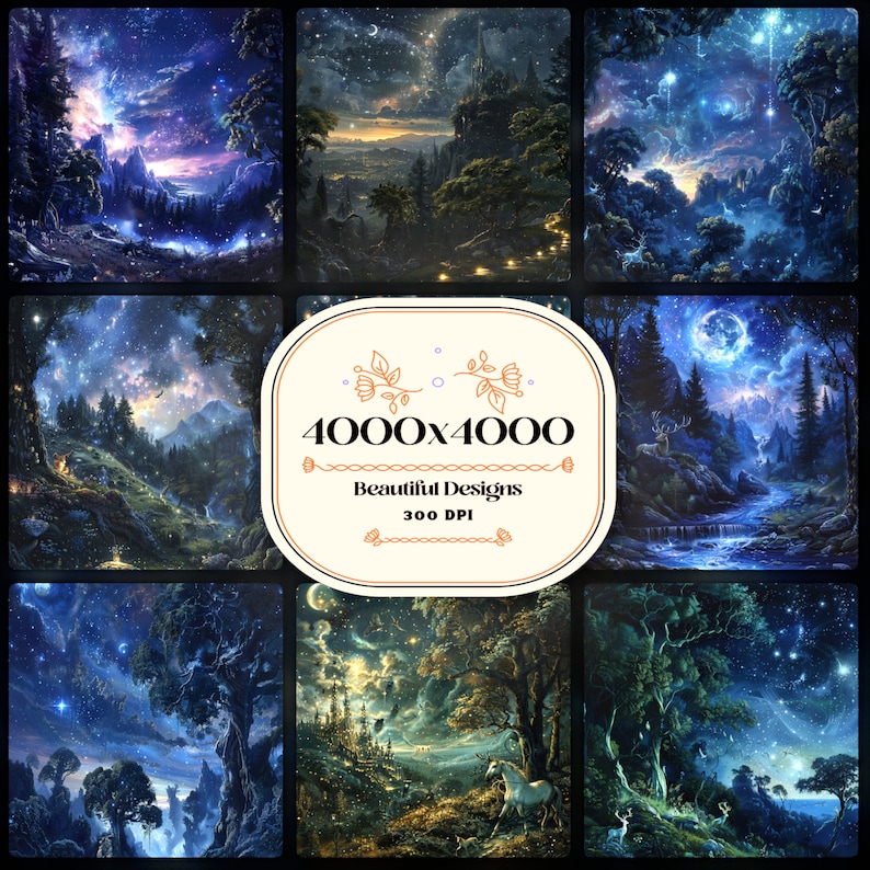 Realm Inages 40 PNG Fantasy Realms: Enchanted Landscape Collection 4000x4000 - Etsy