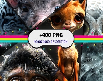 400+ Realistic Baby Animals Collection Tiny Wonders 4000x4000 PNG