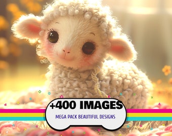 Corderitos Adorables: Colección de 400 Imágenes JPG (2000x2000)