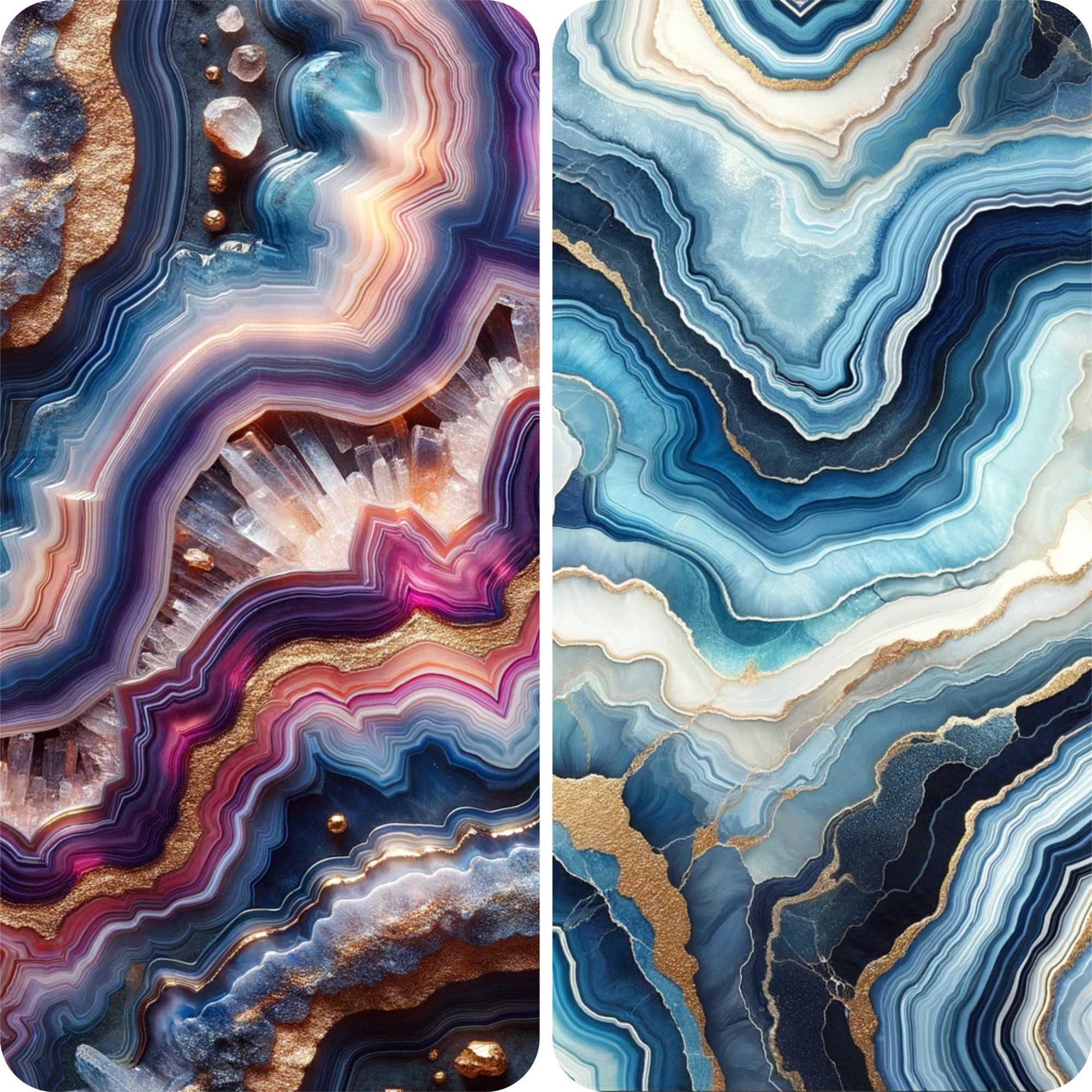 Digital Agate Paper: Geode Texture, Agate Design, Purple Agate ...