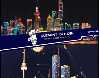 40 Beautiful Images of Iconic Cities , Ideal for Any Type of Project: High Quality, Low Weight, Artistic, Unique, and Various Styles