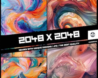 40 Beautiful Images of Abstract Art, Ideal for Any Type of Project: High Quality, Low Weight, Artistic, Unique, and Various Styles
